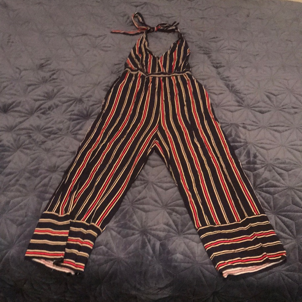 Striped Halter Jumpsuit